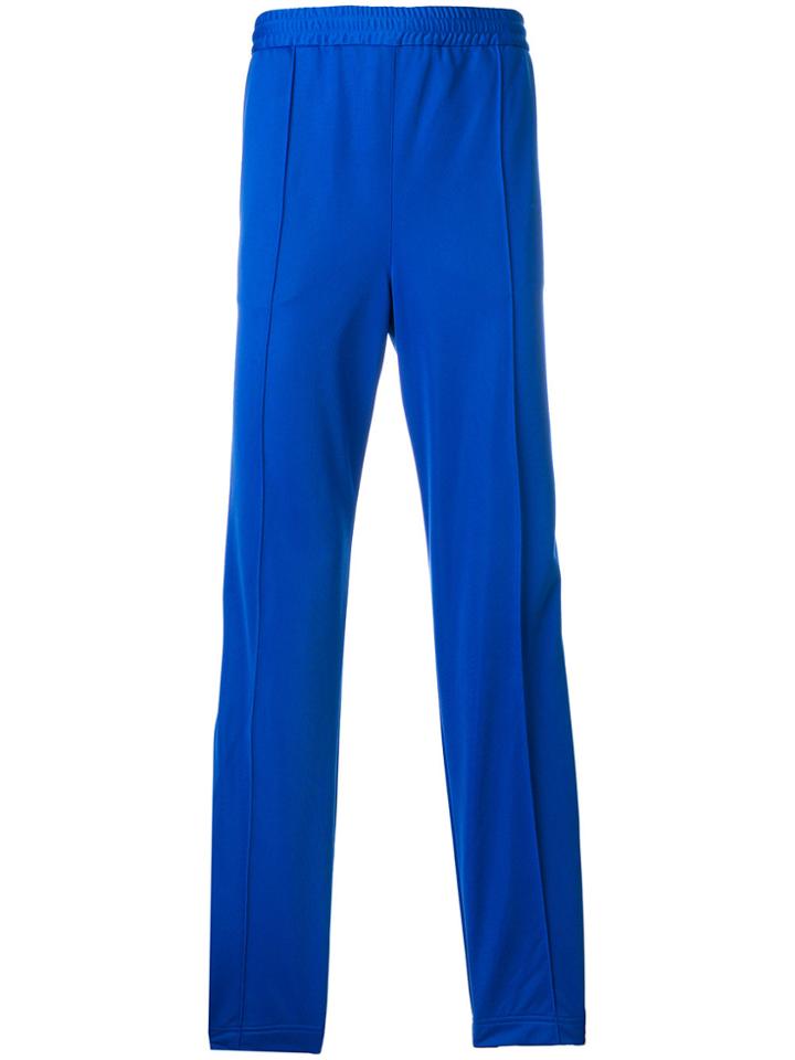 Msgm Branded Stripe Track Trousers - Blue