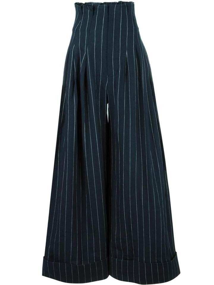 Jacquemus Striped Pants, Women's, Size: 40, Blue, Linen/flax