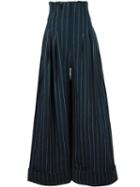 Jacquemus Striped Pants, Women's, Size: 40, Blue, Linen/flax