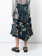 Comme Des Garçons Printed Asymmetric Skirt - Black