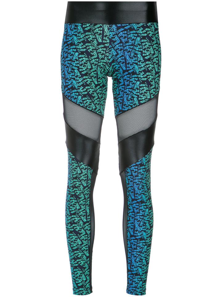 Giuliana Romanno - Printed Leggings - Women - Elastodiene/polyamide - G, Black, Elastodiene/polyamide