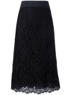 Dolce & Gabbana Lace Tube Skirt, Women's, Size: 48, Black, Polyamide/cotton/viscose/polyamide