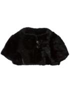 Simona Tagliaferri Cropped Jacket, Women's, Size: Medium, Black, Mink Fur/wool