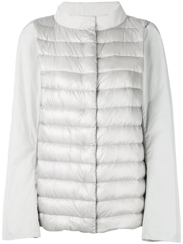 Herno Lightweight Down Jacket, Women's, Size: 44, Grey, Cotton/polyamide/polyester/goose Down