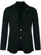 Tagliatore Single Breasted Blazer, Men's, Size: 58, Black, Cupro/virgin Wool