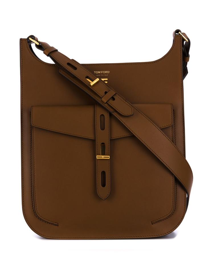 Tom Ford Leather Cross-body Bag - Brown
