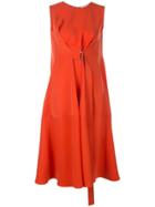 Adeam Gathered Dress - Orange