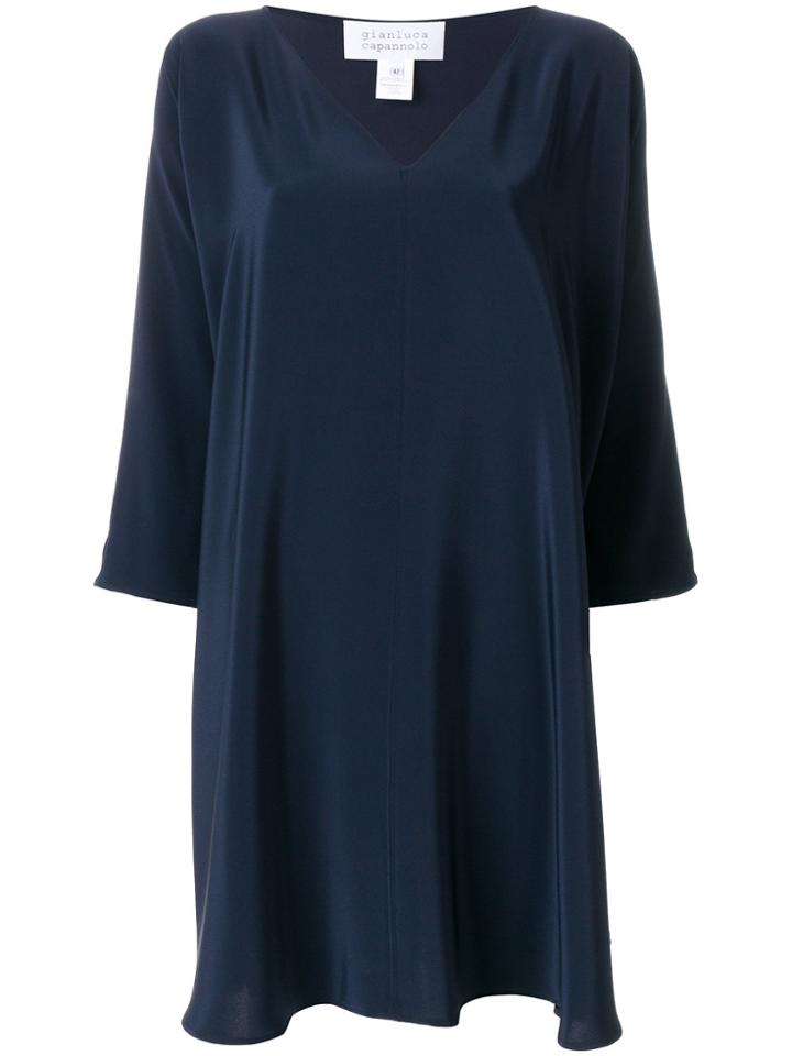 Gianluca Capannolo Deep V-neck Dress - Blue