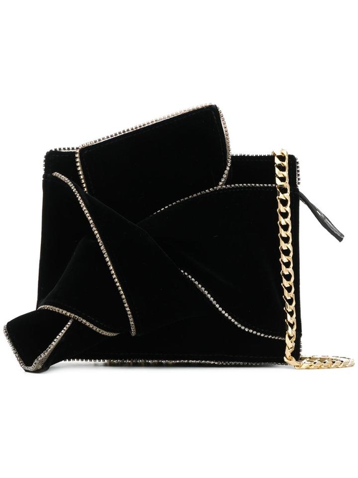 No21 Bow Front Shoulder Bag - Black