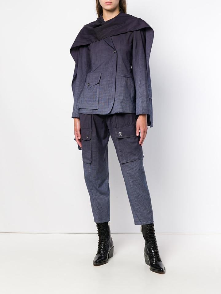 Sonia Rykiel Gradient Scarf Jacket - Blue