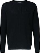 Factotum Classic Jumper, Men's, Size: 44, Black, Cotton/paper Yarn/rayon