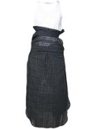 Enföld Check Panelled Shirt Dress - Blue