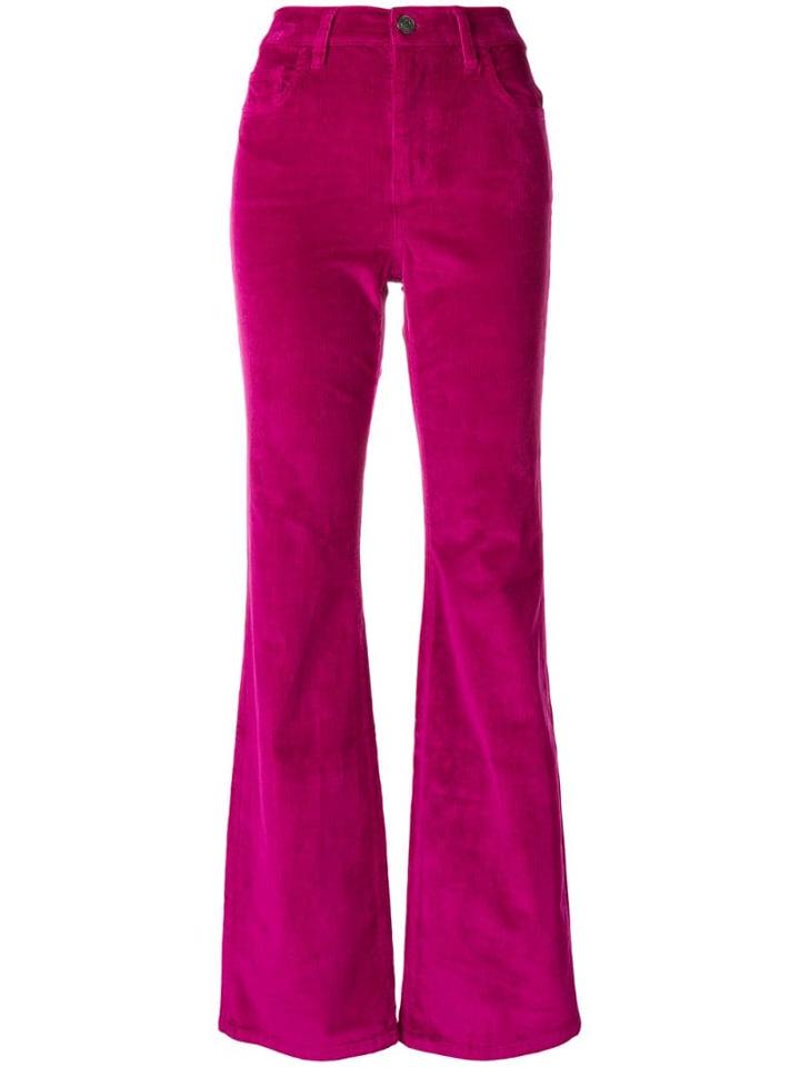 Current/elliott Flared Corduroy Trousers - Pink