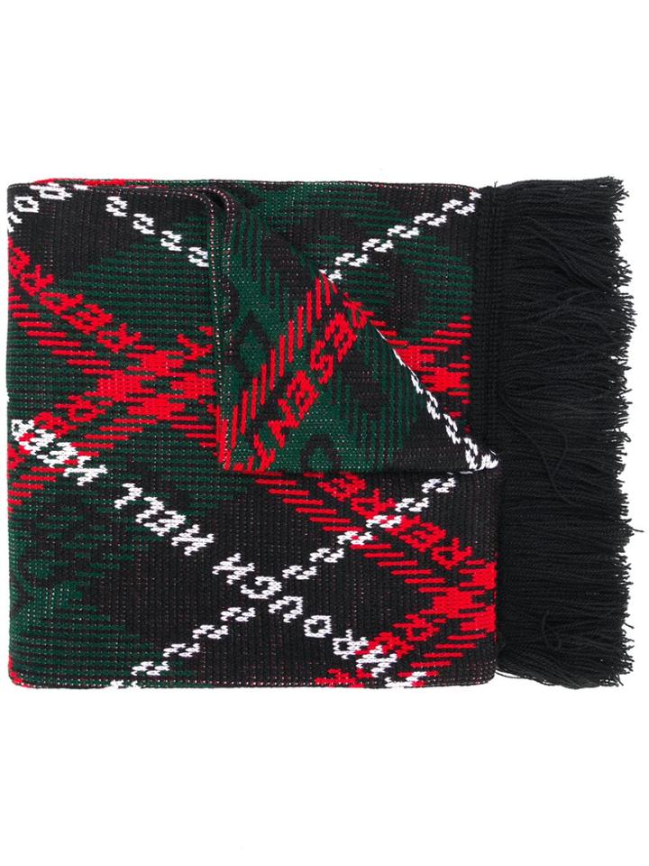 Represent Hell Tartan Scarf - Black
