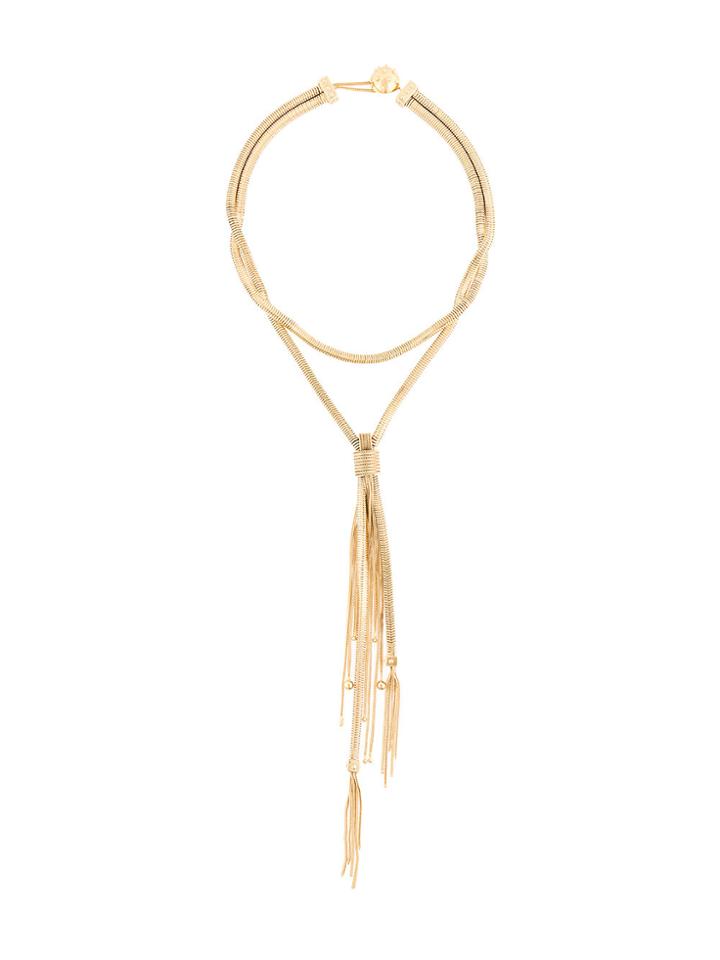Prada Twisted Chain Necklace - Metallic
