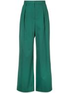 Julia Jentzsch Front Pleated Wide Leg Pants - Green