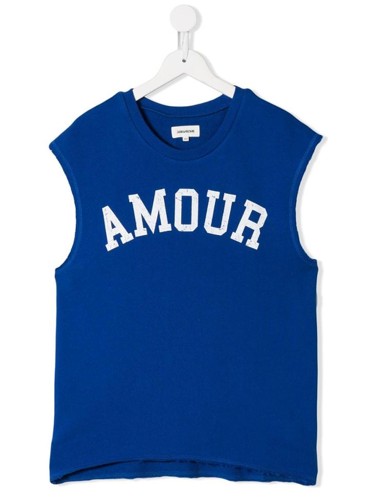 Zadig & Voltaire Kids Teen Amour Tank Top - Blue