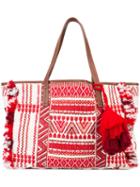 Figue Sangita Tote, Women's, Red, Cotton/acrylic/polyester/shell