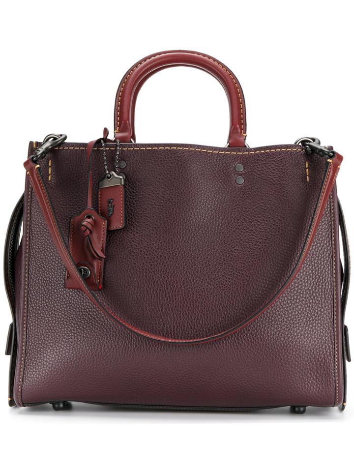 Coach Zipped Tote Bag - Pink & Purple