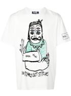 Haculla Snitches Get Stitches Printed T-shirt - White