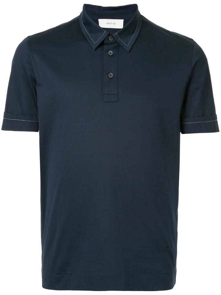 Cerruti 1881 Contrast-stitched Polo Shirt - Blue