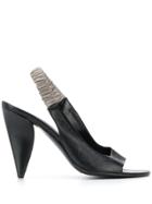 Prada Pre-owned 1990s Elasticated Sling-back Sandals - Black