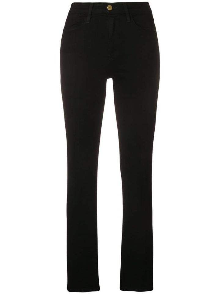 Frame Slim-fit Cropped Jeans - Black