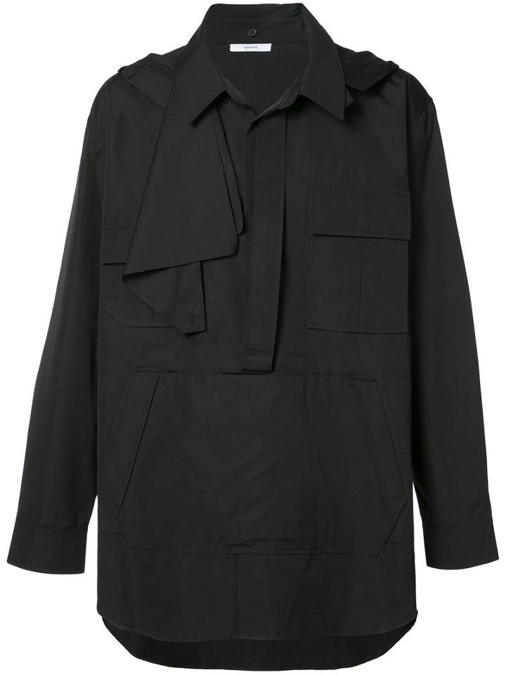 Aganovich - Hooded Shirt - Men - Cotton - 50, Black, Cotton