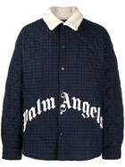 Palm Angels Quilted Overshirt - Blue