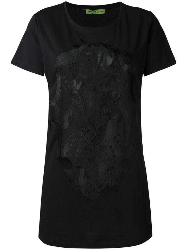 Versace Jeans Oversized Print T-shirt - Black