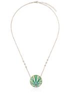Jacquie Aiche 14k Yellow Gold And Green Sweet Leaf Diamond And Opal