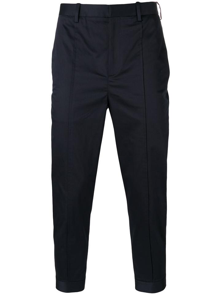 Neil Barrett - Cropped Trousers - Men - Cotton/spandex/elastane - 52, Blue, Cotton/spandex/elastane