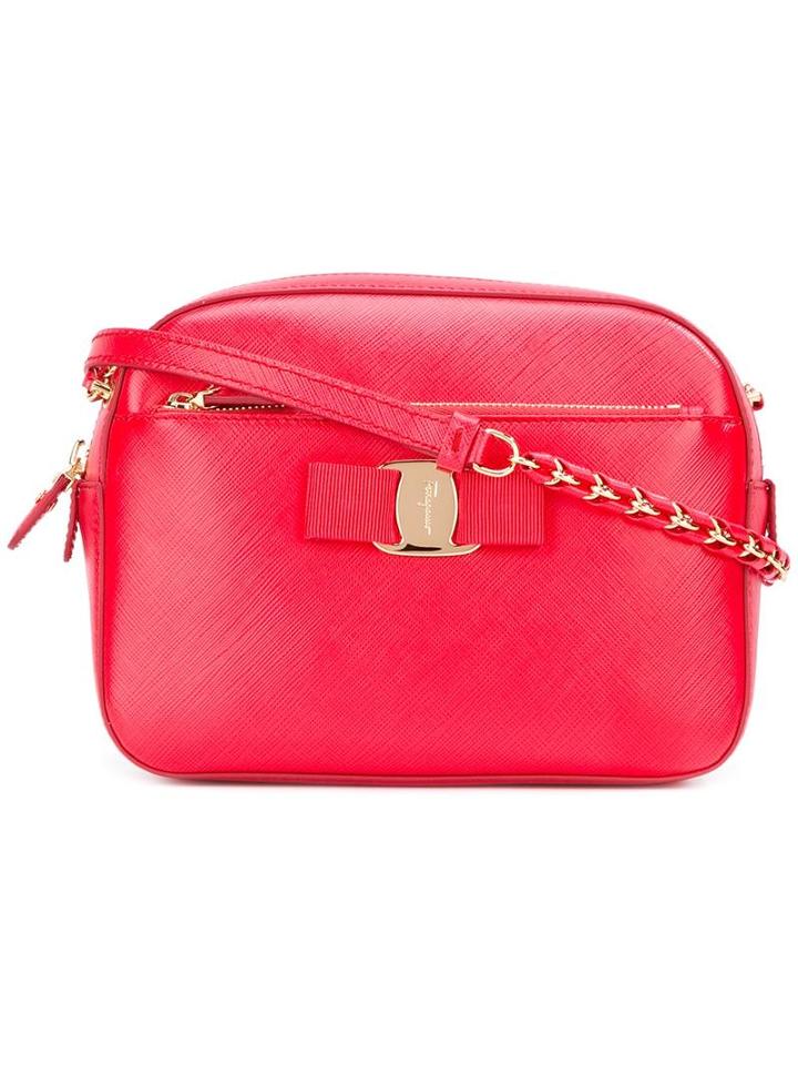 Salvatore Ferragamo 'vara' Camera Case Bag, Women's, Red, Calf Leather