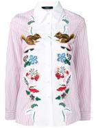 Weekend Max Mara Embroidered Striped Shirt - Pink