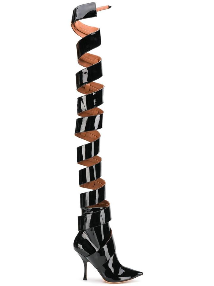 Y/project High Spiral Boots - Black