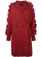 Iil7 Ruffle Detail Short Dress - Red