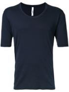 Attachment Plain T-shirt, Men's, Size: 2, Blue, Cotton