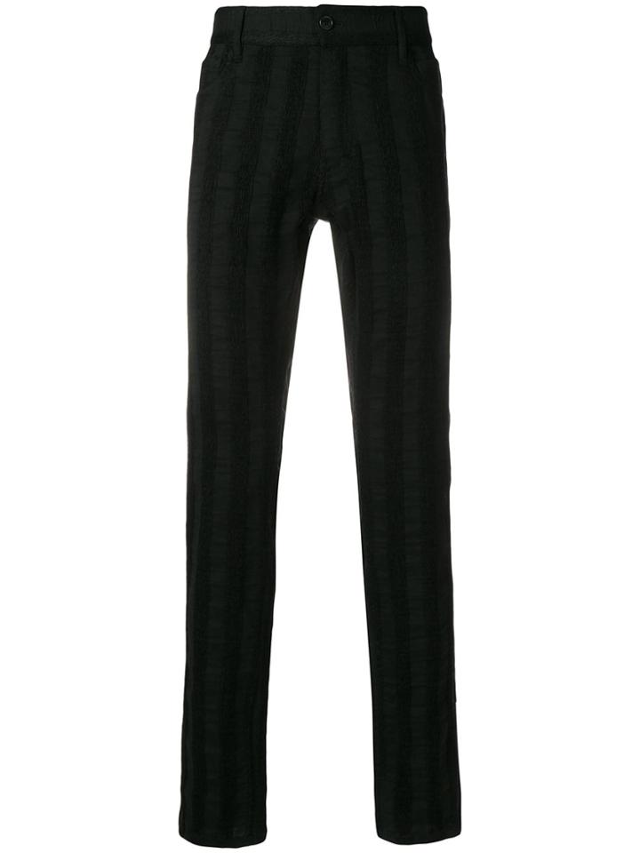 Ann Demeulemeester Texture Stripe Trousers - Black