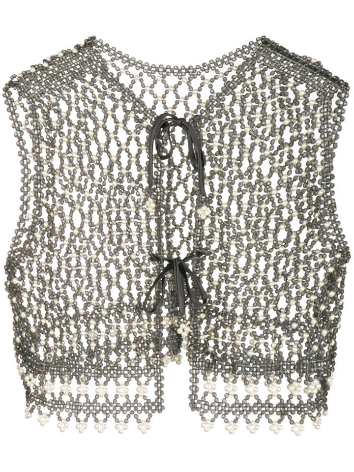 William Vintage Beaded Bolero - Grey