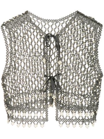 William Vintage Beaded Bolero - Grey