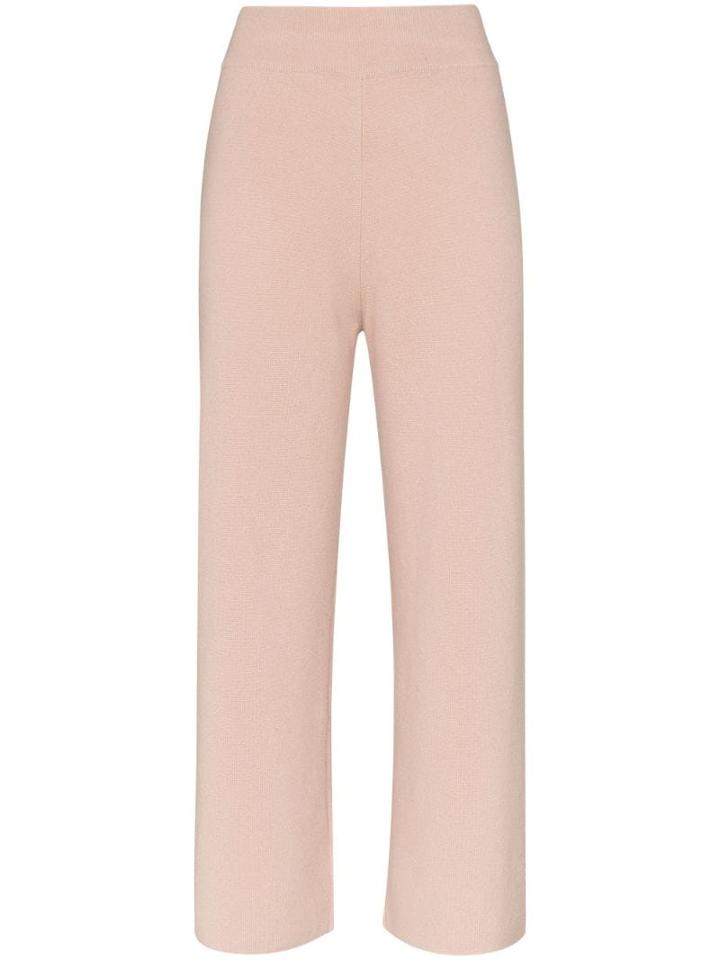 Le Kasha India Wide Leg Cropped Cashmere Trousers - Pink