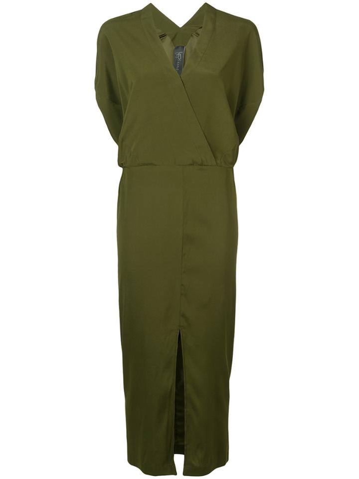 Zero + Maria Cornejo Aki Wrap-effect Dress - Green