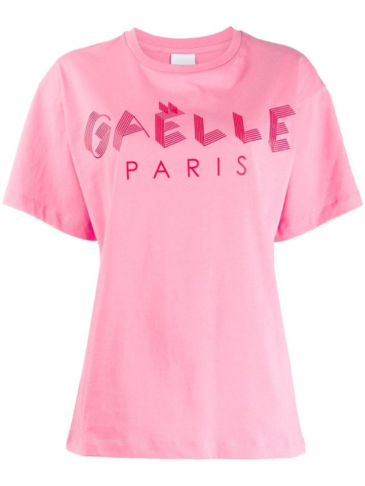 Gaelle Bonheur Classic Brand T-shirt - Pink