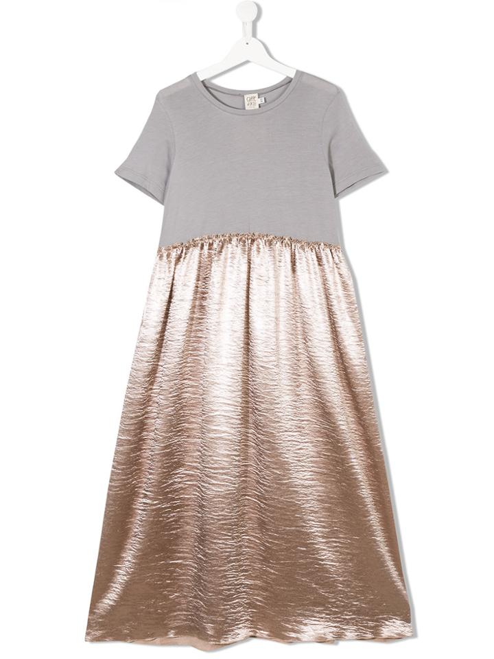 Caffe' D'orzo Contrast Material Dress - Grey