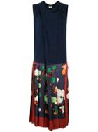 Junya Watanabe Pleated Hem Dress - Blue