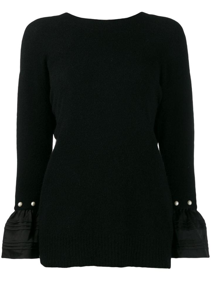 3.1 Phillip Lim V-back Embellished Jumper - Black