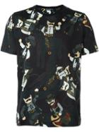 Dolce & Gabbana Cowboy Print T-shirt, Men's, Size: 48, Black, Cotton
