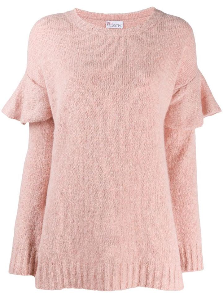 Red Valentino Ruffled Shoulder Jumper - Pink
