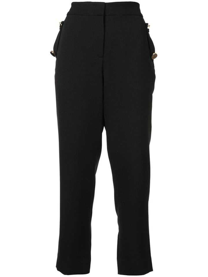 Prabal Gurung Cropped High-waist Trousers - Black
