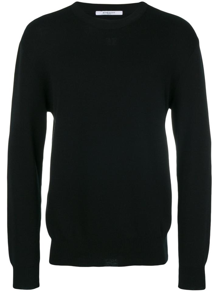 Givenchy Fine Knit Crewneck Sweater - Black